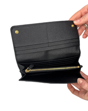 Carica l'immagine nel visualizzatore di Gallery, Portafoglio Sarah in Pelle Nero