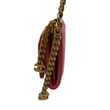 Carica l'immagine nel visualizzatore di Gallery, Charms Flap Card Holder in Pelle Rosa