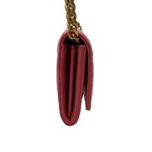 Carica l'immagine nel visualizzatore di Gallery, Charms Flap Card Holder in Pelle Rosa