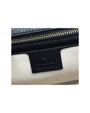Carica l'immagine nel visualizzatore di Gallery, Borsa in Pelle Nera e Bamboo