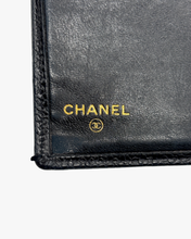 Carica l'immagine nel visualizzatore di Gallery, Portafoglio in Pelle Nera Trapuntata