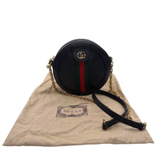 Upload the image to the Gallery viewer, Round Camera Bag in Black Leather