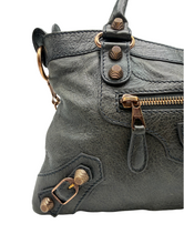 Carica l'immagine nel visualizzatore di Gallery, City Bag in Pelle Grigio Scuro