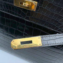 Carica l'immagine nel visualizzatore di Gallery, Kelly 35 vintage in pelle di coccodrillo