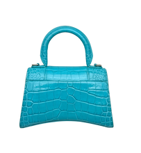 Upload the image to the Gallery viewer, Borsa Hourglass XS in Pelle Blu
