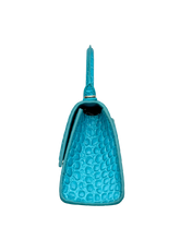 Upload the image to the Gallery viewer, Borsa Hourglass XS in Pelle Blu