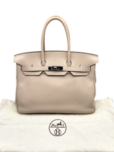 Carica l'immagine nel visualizzatore di Gallery, Birkin 35 in Pelle Togo Gris Tourterelle