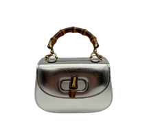 Upload the image to the Gallery viewer, Bamboo 1947 Mini Bag in Laminated Silver Leather