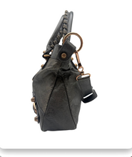 Carica l'immagine nel visualizzatore di Gallery, City Bag in Pelle Grigio Scuro