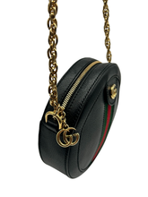 Upload the image to the Gallery viewer, Round Camera Bag in Black Leather