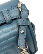 Carica l'immagine nel visualizzatore di Gallery, Double Micro Baguette in Pelle Azzurra