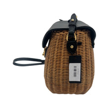 Carica l'immagine nel visualizzatore di Gallery, Borsa a spalla in midollino e pelle