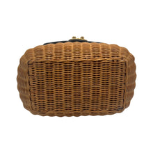 Carica l'immagine nel visualizzatore di Gallery, Borsa a spalla in midollino e pelle