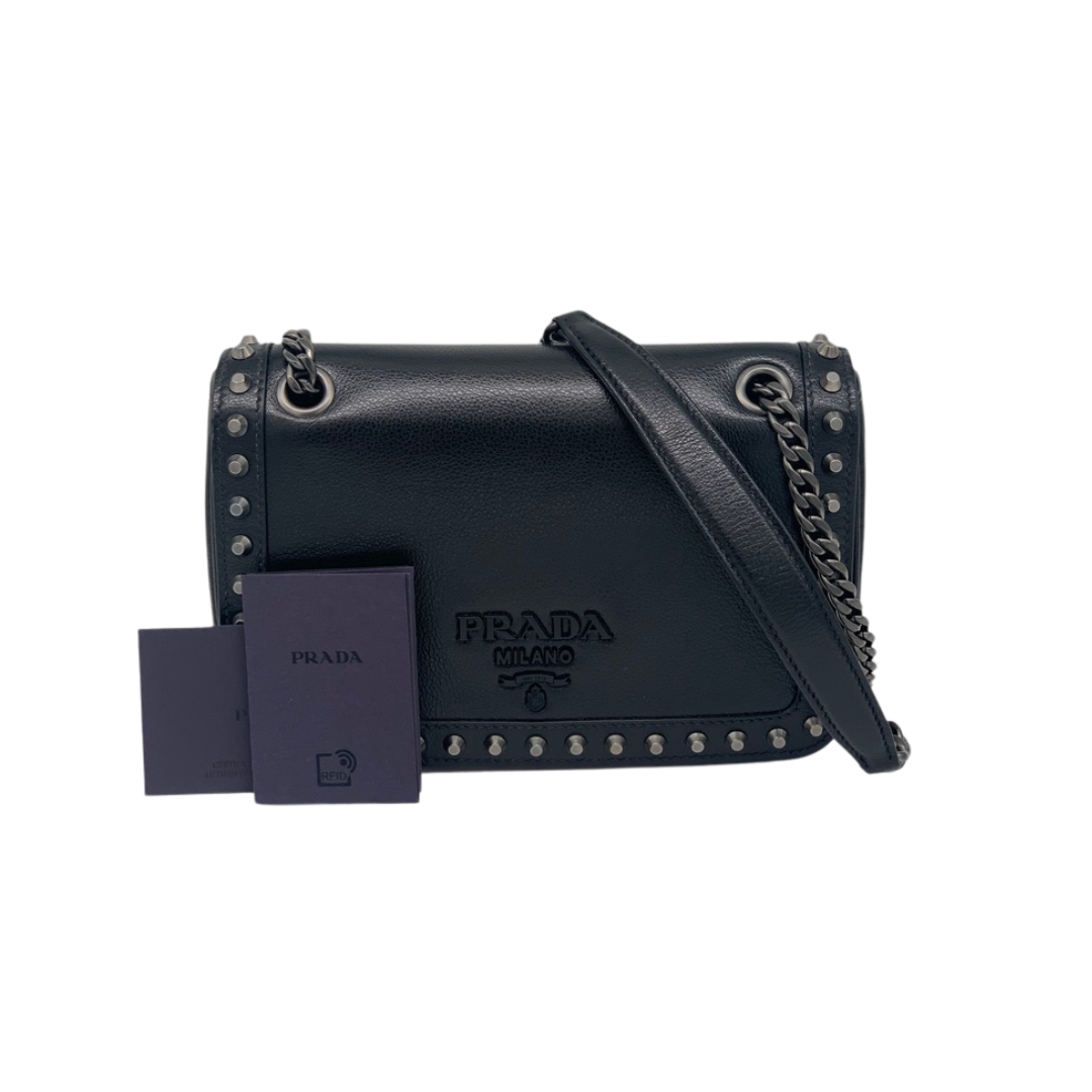 Borsa prada con borchie outlet