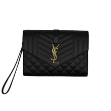 Carica l'immagine nel visualizzatore di Gallery, Pochette Envelope in Pelle Nera
