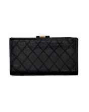 Carica l&#39;immagine nel visualizzatore di Gallery, Portafoglio in Pelle Nera Trapuntata
