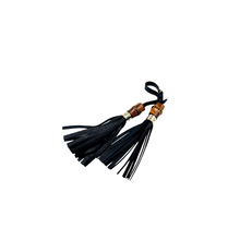 Upload the image to the Gallery viewer, Borsa in Pelle Nera e Bamboo
