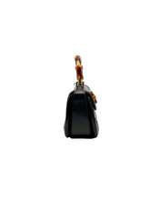 Upload the image to the Gallery viewer, Borsa in Pelle Nera e Bamboo
