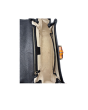Upload the image to the Gallery viewer, Borsa in Pelle Nera e Bamboo
