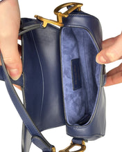Upload the image to the Gallery viewer, Mini Saddle in Blue Leather
