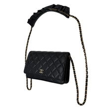 Carica l'immagine nel visualizzatore di Gallery, Romance Wallet on Chain in Pelle Nera

