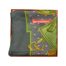 Carica l&#39;immagine nel visualizzatore di Gallery, Gray Hermes Silk Scarf
