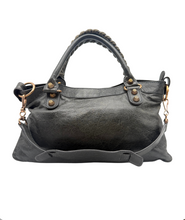 Carica l'immagine nel visualizzatore di Gallery, City Bag in Pelle Grigio Scuro
