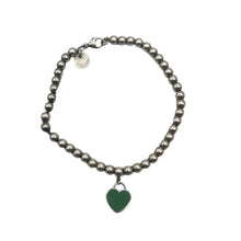 Upload the image to the Gallery viewer, Bracciale Bead Heart Tag Tiffany Blue
