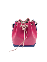 Upload the image to the Gallery viewer, Borsa Nano Noé in Pelle Epì Rosa e Blu 
