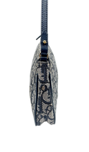Upload the image to the Gallery viewer, Saddle in Tela Jacquard Blu
