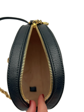 Upload the image to the Gallery viewer, Round Camera Bag in Black Leather
