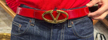 Upload the image to the Gallery viewer, Cintura in Pelle Verniciata Rossa

