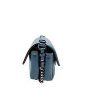 Carica l&#39;immagine nel visualizzatore di Gallery, Double Micro Baguette in Pelle Azzurra
