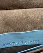 Carica l&#39;immagine nel visualizzatore di Gallery, Double Micro Baguette in Pelle Azzurra
