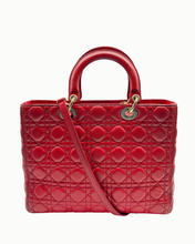 Carica l&#39;immagine nel visualizzatore di Gallery, Lady Dior in Pelle Rossa
