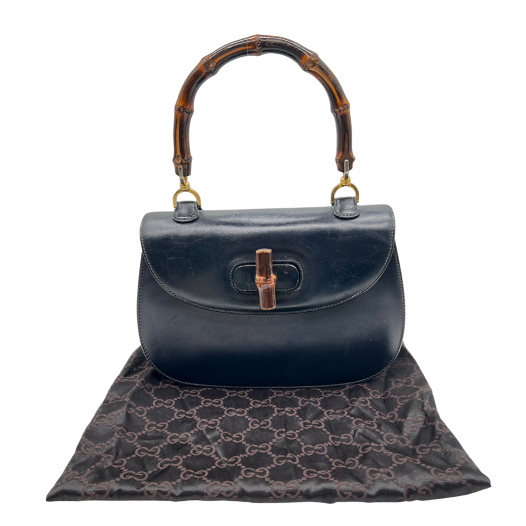 Borsa con manico in bamboo vintage