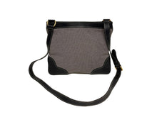 Upload the image to the Gallery viewer, Blue shoulder bag in fabric and leather
