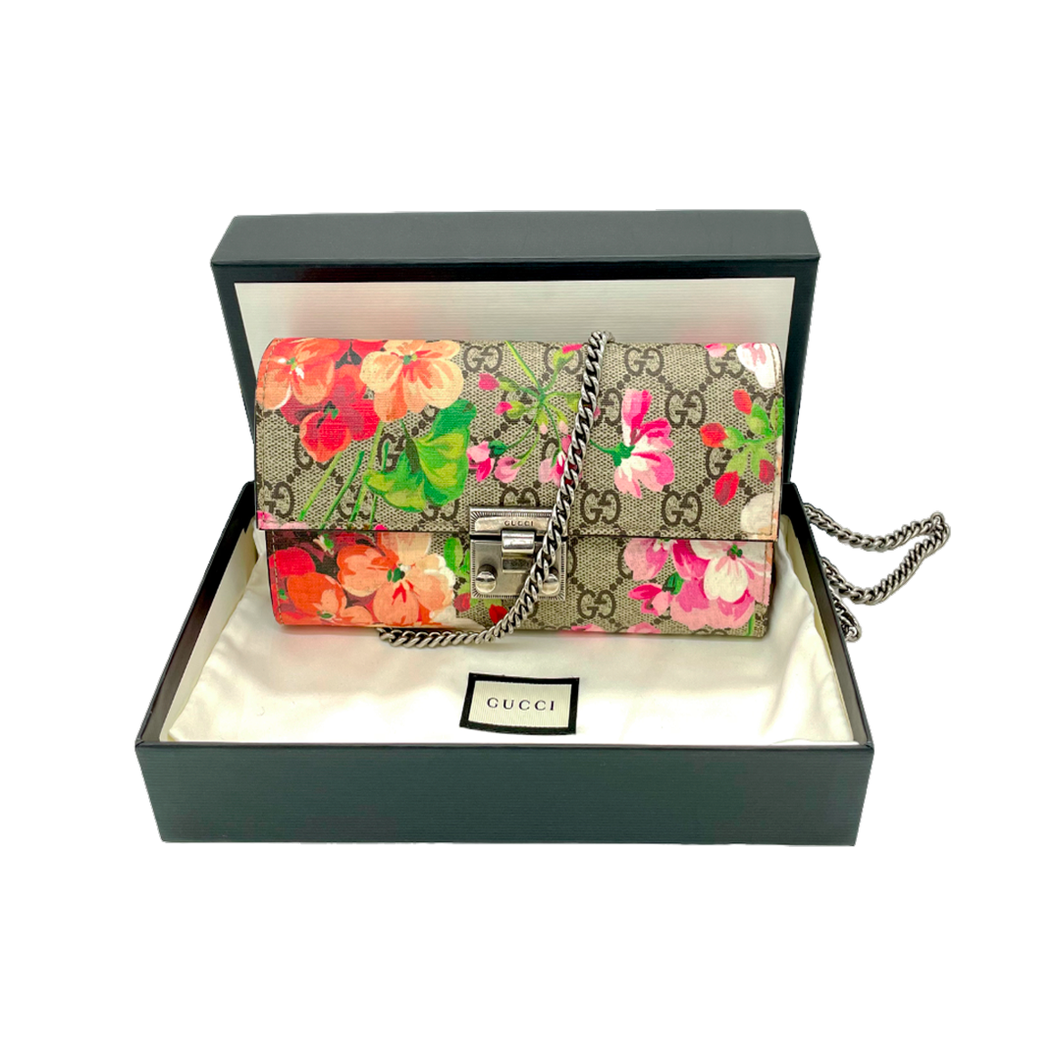 Multicolor GG Supreme Blooms Canvas Padlock
